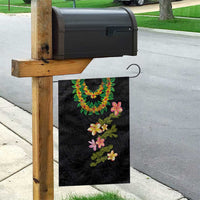 Hawaiian Lei Plumeria and Tropical Leaves Garden Flag Watercolor Style LT03 - Polynesian Pride