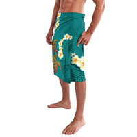 Hawaii Turtle Plumeria Flower Lavalava Polynesian Pattern Turquoise Color LT03 - Polynesian Pride