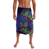 Matariki New Zealand Maori and Pohutukawa Lavalava Galaxy Blue Sky Style