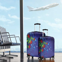 Matariki New Zealand Maori and Pohutukawa Luggage Cover Galaxy Blue Sky Style
