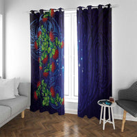 Matariki New Zealand Maori and Pohutukawa Window Curtain Galaxy Blue Sky Style