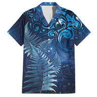 Matariki New Zealand Maori Silver Fern Family Matching Summer Maxi Dress and Hawaiian Shirt Galaxy Blue Sky Style