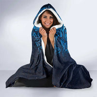 Matariki New Zealand Maori Silver Fern Hooded Blanket Galaxy Blue Sky Style