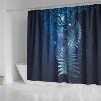Matariki New Zealand Maori Silver Fern Shower Curtain Galaxy Blue Sky Style