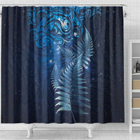 Matariki New Zealand Maori Silver Fern Shower Curtain Galaxy Blue Sky Style