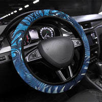 Matariki New Zealand Maori Silver Fern Steering Wheel Cover Galaxy Blue Sky Style