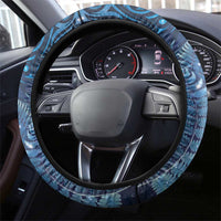 Matariki New Zealand Maori Silver Fern Steering Wheel Cover Galaxy Blue Sky Style