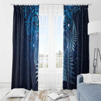 Matariki New Zealand Maori Silver Fern Window Curtain Galaxy Blue Sky Style