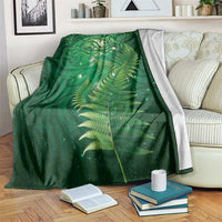 Matariki New Zealand Maori Silver Fern Blanket Galaxy Green Sky Style