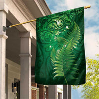 Matariki New Zealand Maori Silver Fern Garden Flag Galaxy Green Sky Style