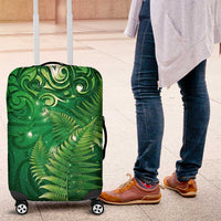 Matariki New Zealand Maori Silver Fern Luggage Cover Galaxy Green Sky Style