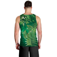 Matariki New Zealand Maori Silver Fern Men Tank Top Galaxy Green Sky Style