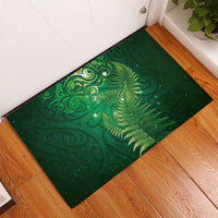 Matariki New Zealand Maori Silver Fern Rubber Doormat Galaxy Green Sky Style