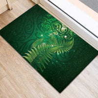 Matariki New Zealand Maori Silver Fern Rubber Doormat Galaxy Green Sky Style