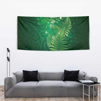 Matariki New Zealand Maori Silver Fern Tapestry Galaxy Green Sky Style