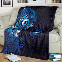 Matariki New Zealand Maori Koru Art Tattoo Blanket New Year Galaxy Blue Sky Style