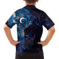 Matariki New Zealand Maori Koru Art Tattoo Family Matching Summer Maxi Dress and Hawaiian Shirt New Year Galaxy Blue Sky Style