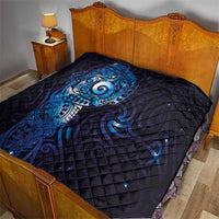 Matariki New Zealand Maori Koru Art Tattoo Quilt New Year Galaxy Blue Sky Style