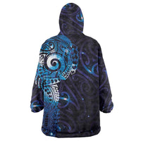Matariki New Zealand Maori Koru Art Tattoo Wearable Blanket Hoodie New Year Galaxy Blue Sky Style