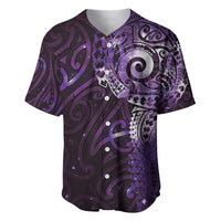 Matariki New Zealand Maori Koru Art Tattoo Baseball Jersey New Year Galaxy Purple Sky Style