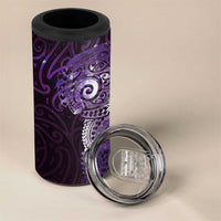 Matariki New Zealand Maori Koru Art Tattoo 4 in 1 Can Cooler Tumbler New Year Galaxy Purple Sky Style