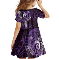 Matariki New Zealand Maori Koru Art Tattoo Family Matching Mermaid Dress and Hawaiian Shirt New Year Galaxy Purple Sky Style