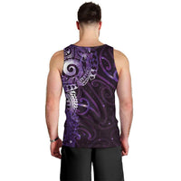 Matariki New Zealand Maori Koru Art Tattoo Men Tank Top New Year Galaxy Purple Sky Style