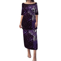 Matariki New Zealand Maori Koru Art Tattoo Puletasi New Year Galaxy Purple Sky Style