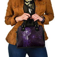 Matariki New Zealand Maori Koru Art Tattoo Shoulder Handbag New Year Galaxy Purple Sky Style