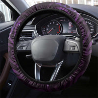 Matariki New Zealand Maori Koru Art Tattoo Steering Wheel Cover New Year Galaxy Purple Sky Style