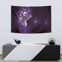 Matariki New Zealand Maori Koru Art Tattoo Tapestry New Year Galaxy Purple Sky Style