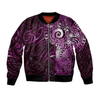 Matariki New Zealand Maori Koru Art Tattoo Bomber Jacket New Year Galaxy Pink Sky Style