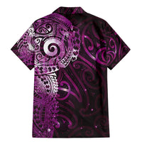 Matariki New Zealand Maori Koru Art Tattoo Family Matching Mermaid Dress and Hawaiian Shirt New Year Galaxy Pink Sky Style