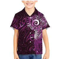 Matariki New Zealand Maori Koru Art Tattoo Family Matching Mermaid Dress and Hawaiian Shirt New Year Galaxy Pink Sky Style