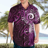 Matariki New Zealand Maori Koru Art Tattoo Hawaiian Shirt New Year Galaxy Pink Sky Style