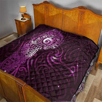 Matariki New Zealand Maori Koru Art Tattoo Quilt New Year Galaxy Pink Sky Style