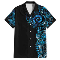 New Zealand Maori Koru Art Traditional Tattoo Family Matching Off The Shoulder Long Sleeve Dress and Hawaiian Shirt Paua Shell