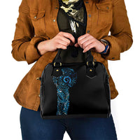 New Zealand Maori Koru Art Traditional Tattoo Shoulder Handbag Paua Shell