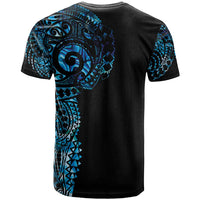 New Zealand Maori Koru Art Traditional Tattoo T Shirt Paua Shell