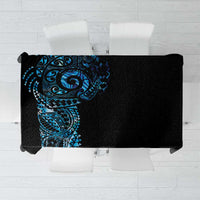 New Zealand Maori Koru Art Traditional Tattoo Tablecloth Paua Shell