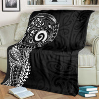 New Zealand Maori Koru Art Traditional Tattoo Blanket Simple Style