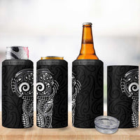 New Zealand Maori Koru Art Traditional Tattoo 4 in 1 Can Cooler Tumbler Simple Style