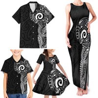 New Zealand Maori Koru Art Traditional Tattoo Family Matching Tank Maxi Dress and Hawaiian Shirt Simple Style