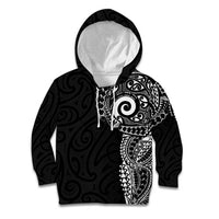 New Zealand Maori Koru Art Traditional Tattoo Kid Hoodie Simple Style