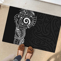 New Zealand Maori Koru Art Traditional Tattoo Rubber Doormat Simple Style