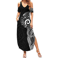New Zealand Maori Koru Art Traditional Tattoo Summer Maxi Dress Simple Style