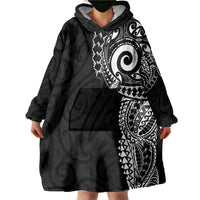 New Zealand Maori Koru Art Traditional Tattoo Wearable Blanket Hoodie Simple Style