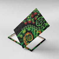 New Zealand Koru Plants and Pohutukawa Canvas Wall Art Maori Tattoo Pattern