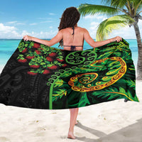 New Zealand Koru Plants and Pohutukawa Sarong Maori Tattoo Pattern
