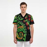 New Zealand Koru Plants and Pohutukawa Scrub Top Maori Tattoo Pattern - Polynesian Pride